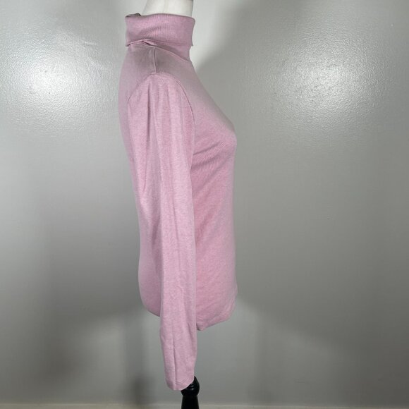 J.CREW Sweater Womens Medium Pink Solid Knitted Perfect Fit Turtleneck Pullover - Picture 12 of 16